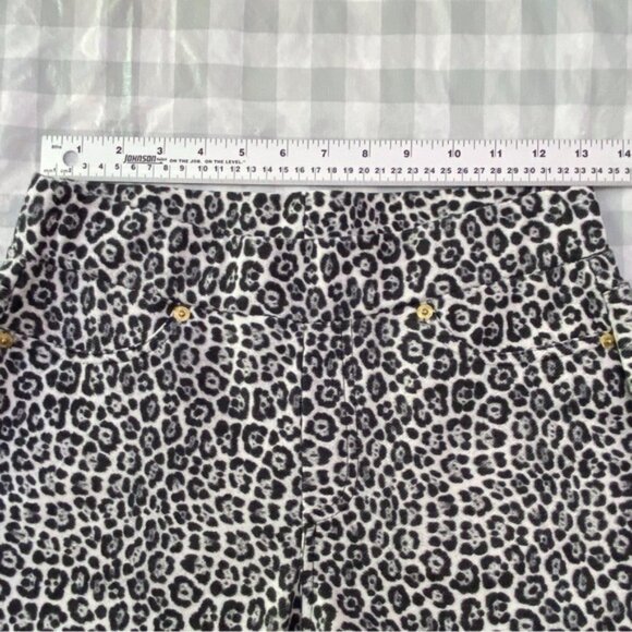 MICHAEL Kors pant leopard prints pattern small stretch back pocket pill on Small - Picture 5 of 9